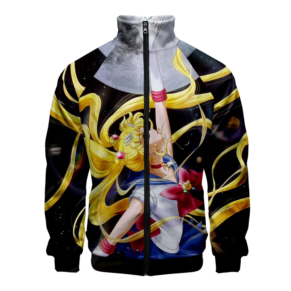 sailor moon 3D Zipper Jackets New Hot Sale Cool Coat Visual Impact Clothe 4XL Plus | Женская одежда