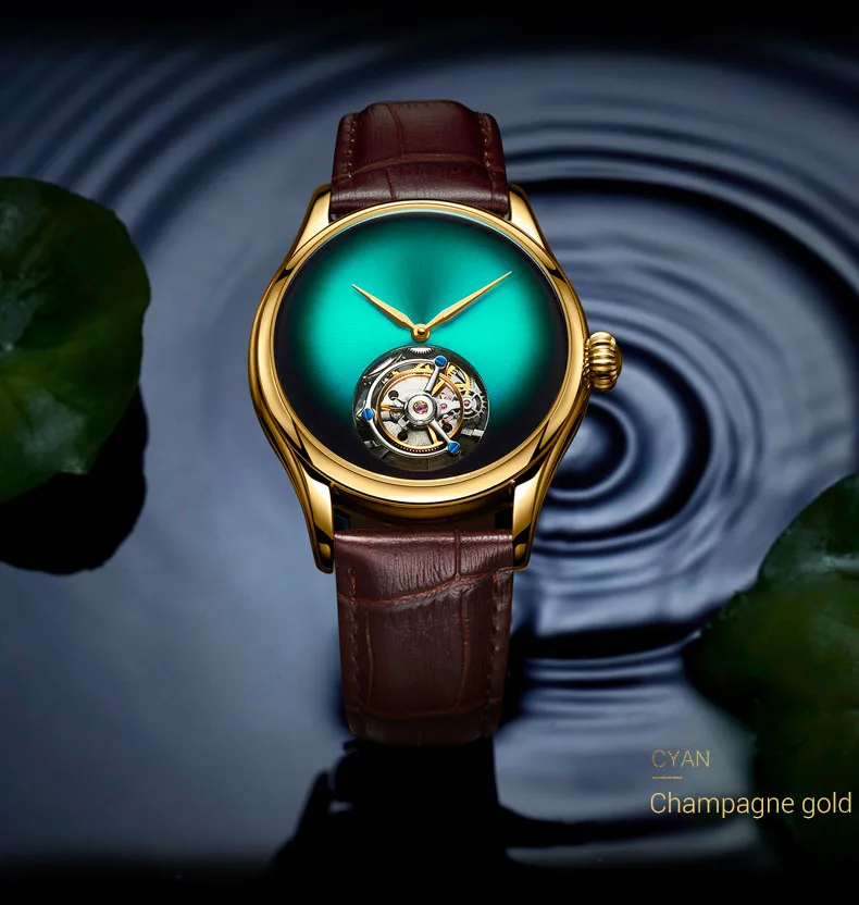 Tourbillon механические часы мужские Лидирующий бренд часы сапфировые зеркальные оригинальные ручные намотки полый ход Мужские t кошачий глаз часы Saat