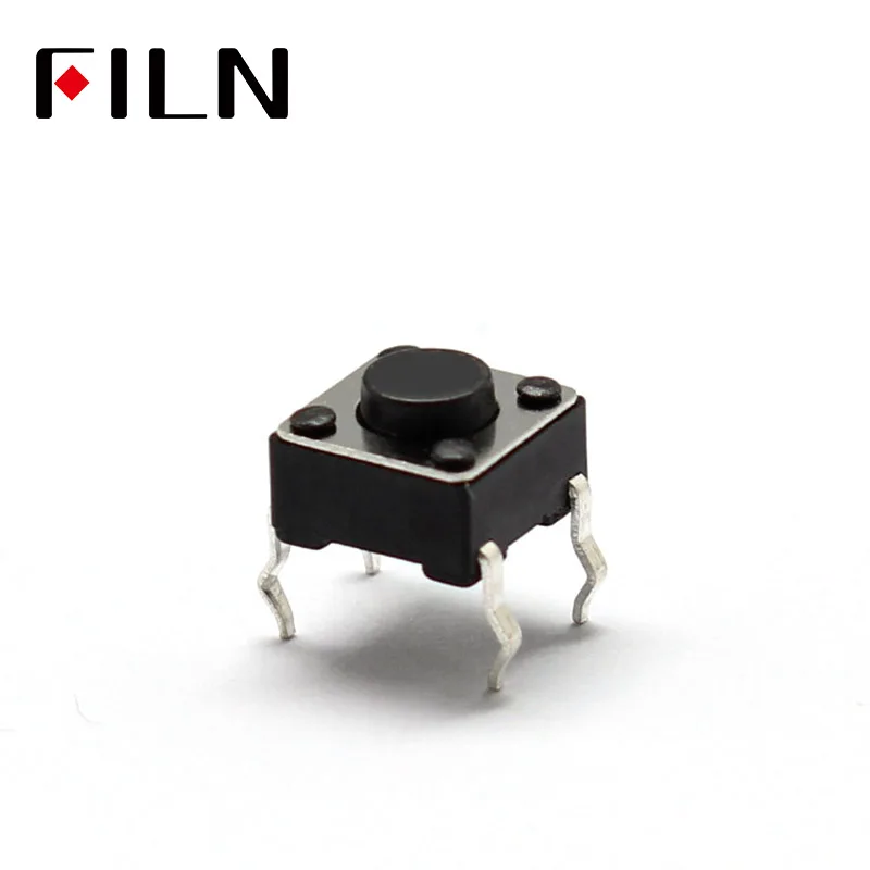 FL7 010 6 * 6J H4.3 50 шт. 6X6X4.3MM тактовый переключатель 12V медный 4PIN DIP микро для