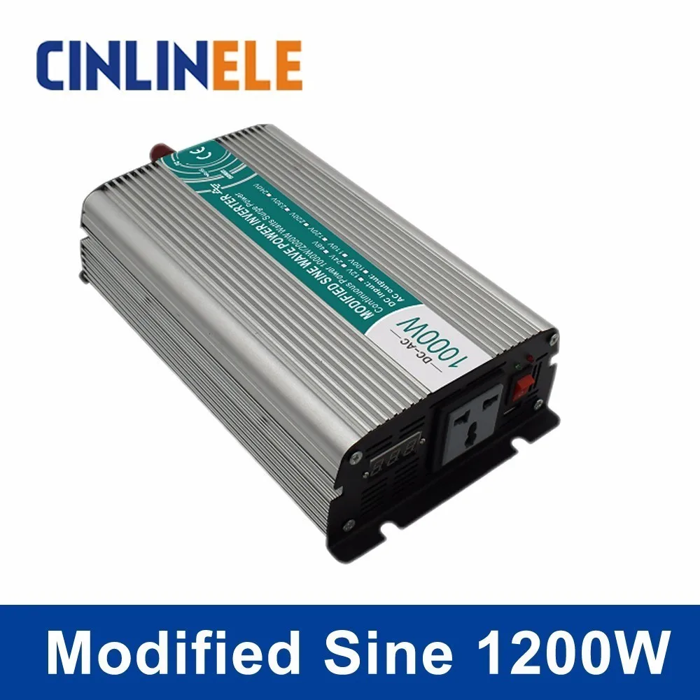 Модифицированная синусоида инвертор 1200 Вт CLP1200A DC 12 В 24 к AC 110 220 серии Smart солнечный