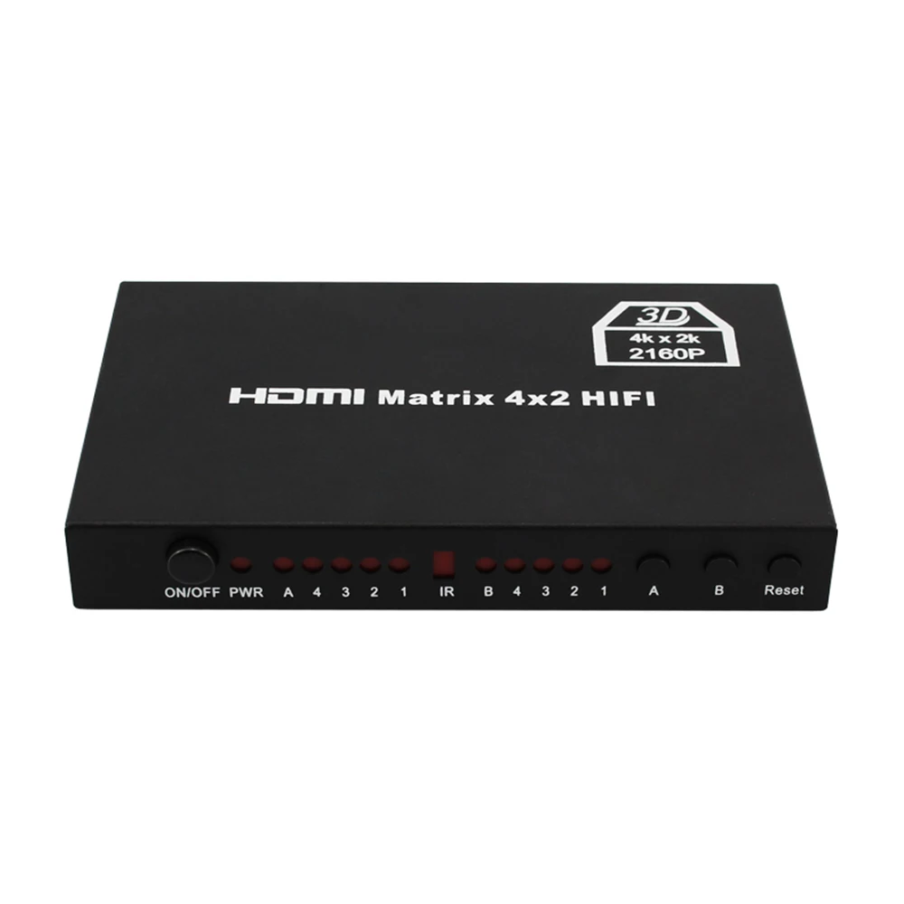 HDMI матрица переключатель четыре в два выхода HD видео сплиттер 4X2 поддержка 4k * 2k