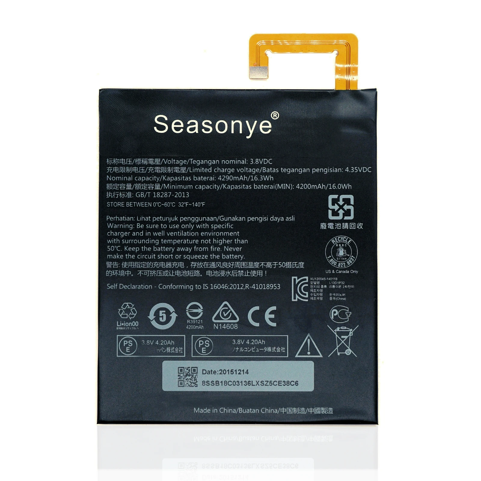 Seasonye 4290 мАч 16.3Wh L13D1P32 запасная батарея для Lenovo Lepad Tab A8 50 A5500 S8 TAB 3 Tab3 8 дюймов TB3 850F
