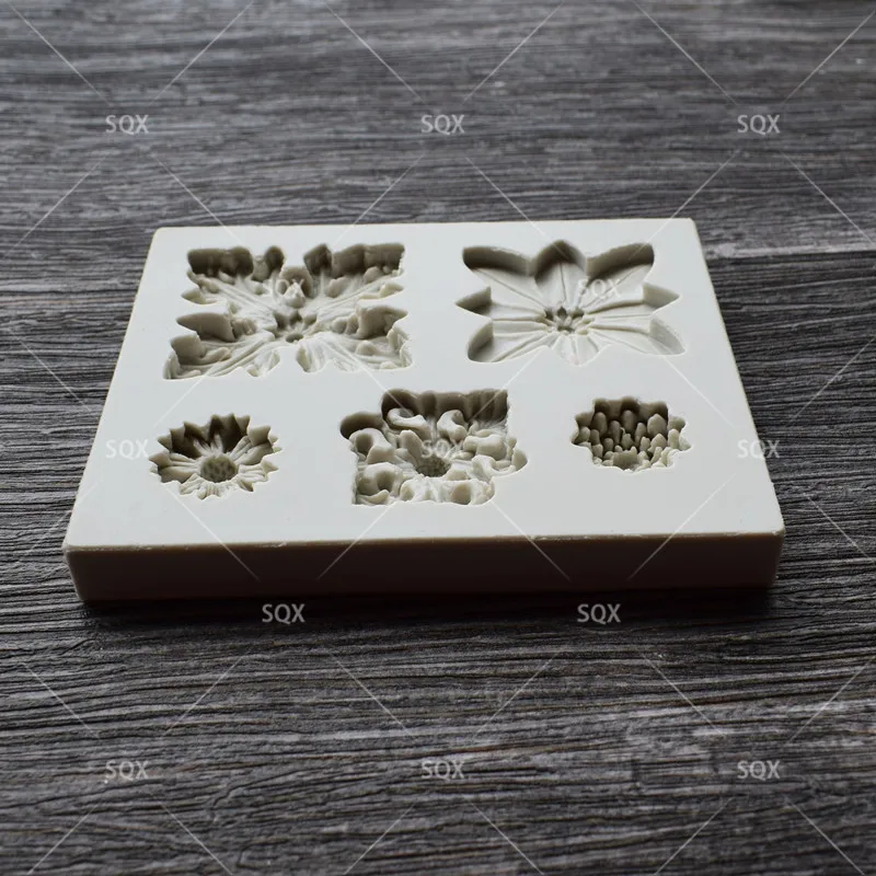 New arrival flowers Shape Silicone Cake Mold Sugarcraft Chocolate Fondant Biscuit DIY Decorating Tools SQ1772 | Дом и сад