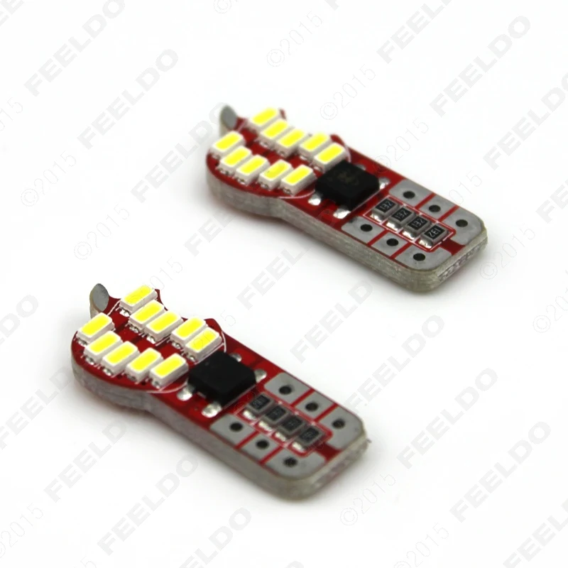 FEELDO 50 шт. Белый T10 194 3014SMD 20Led s Автомобильные светодиодные лампы с боковыми