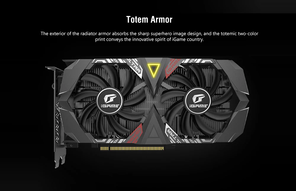 Оригинальная Красочная видеокарта iGame GeForce GTX 1650 Ultra 4G для игр, карта GDDR5, 4 Гб, поддержка DP HDMI DVI