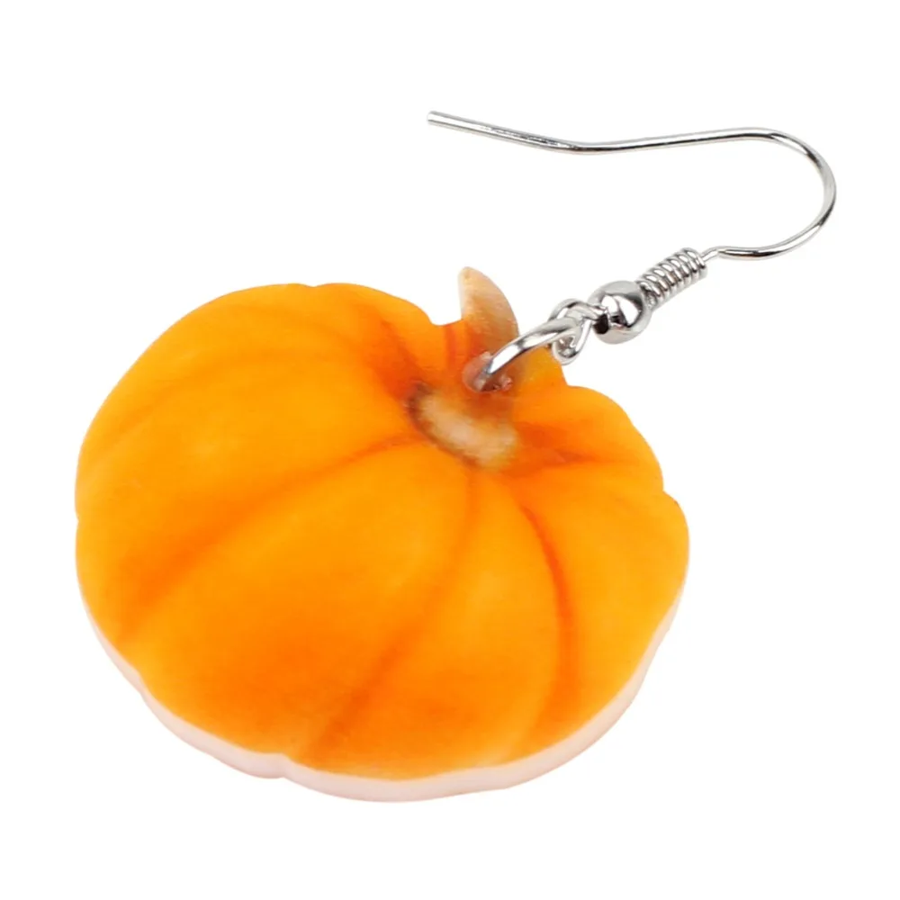 WEVENI акриловые милые серьги Тыква большие длинные висячие капли Новинка овощи