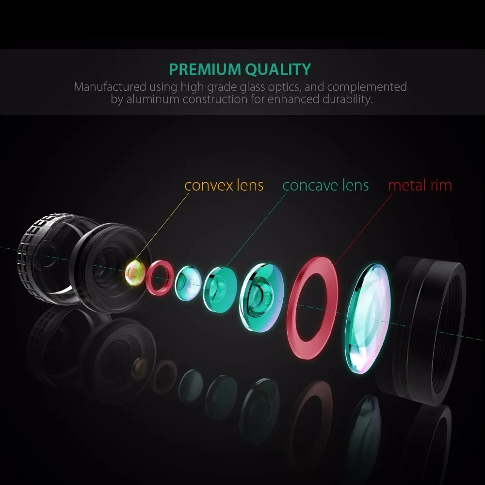 AUKEY объектив 18 мм HD Широкий формат оптического Pro Lens сотовый телефон Объектив для
