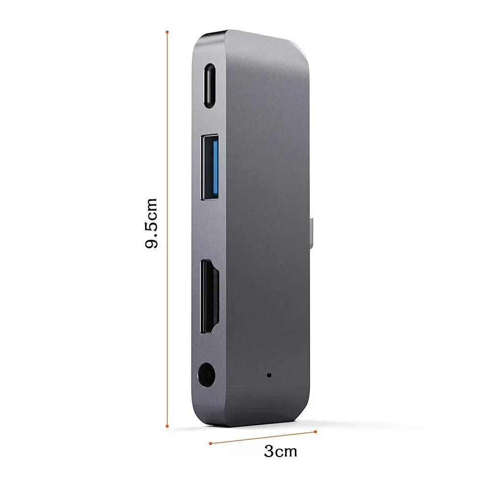 3 5 мм Type C мобильный Pro концентратор адаптер с USB PD Зарядка для 2018 IPad Samsung Huawei 4K HDMI 0