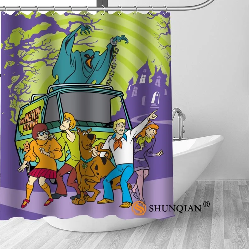 Пользовательские занавески для душа Scooby Doo, занавески для ванной комнаты, высокое качество, полиэстер, занавески для ванной, для дома, отеля, украшения для ванной комнаты