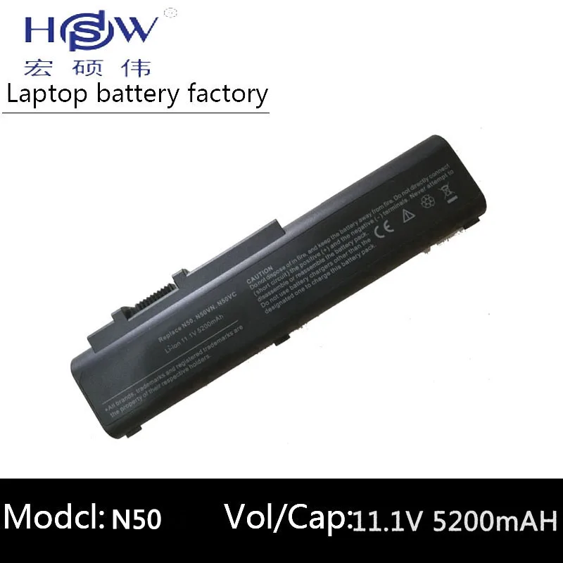 HSW 5200 мАч Новый 6 ячеек Аккумулятор для ноутбука ASUS N50 N50VC N51 n51a n51s n51v A32 A33 90 NQY1B1000Y
