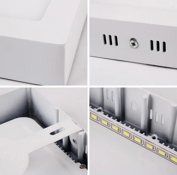 Круглая/квадратная светодиодная панельная лампа высокой яркости 6 Вт 12 18 24