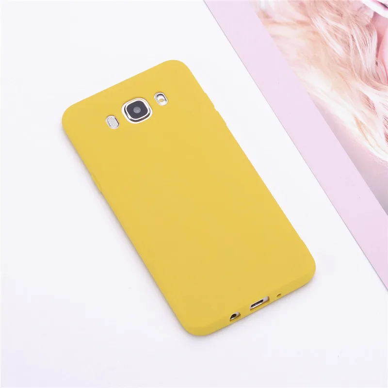 Yellow Силиконовый чехол s для samsung Galaxy J7 j710 J710F карамельный цвет силиконовый мягкий ТПУ чехол для телефона для samsung J7 - Цвет: Yellow
