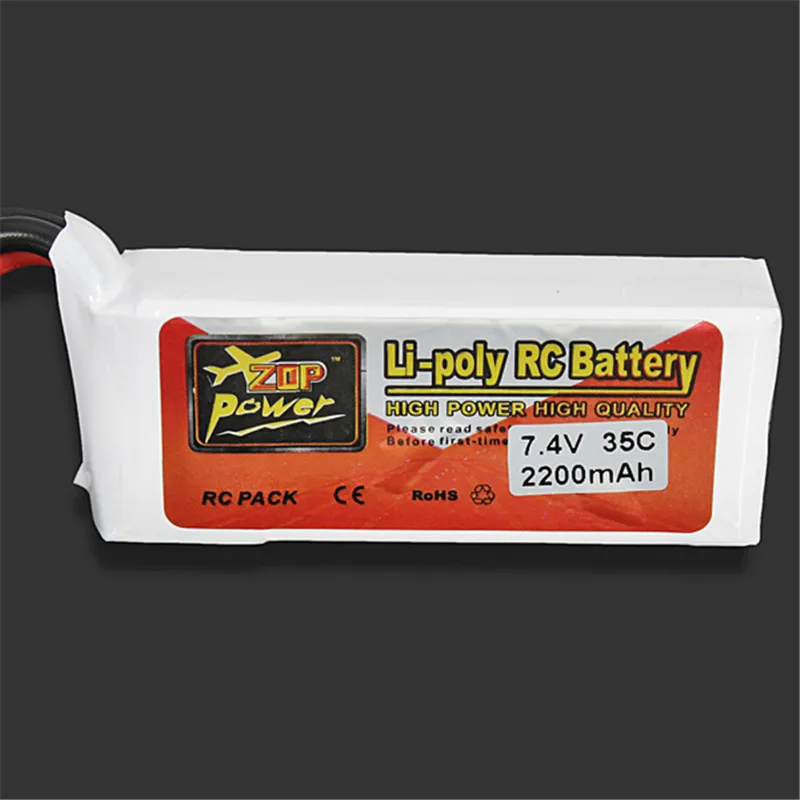 Горячая Новинка Аккумуляторная Lipo батарея ZOP Power 7 4 В 2200 мАч 2S 35C T вилка для
