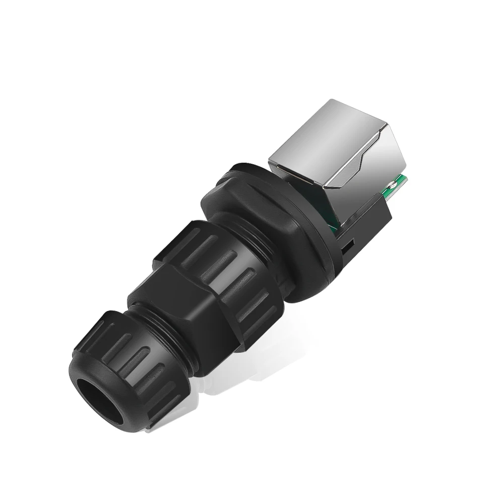 Kebidu RJ45 CAT5 CAT6 розетка панель крепление IP68 Водонепроницаемые разъемы M19 адаптер