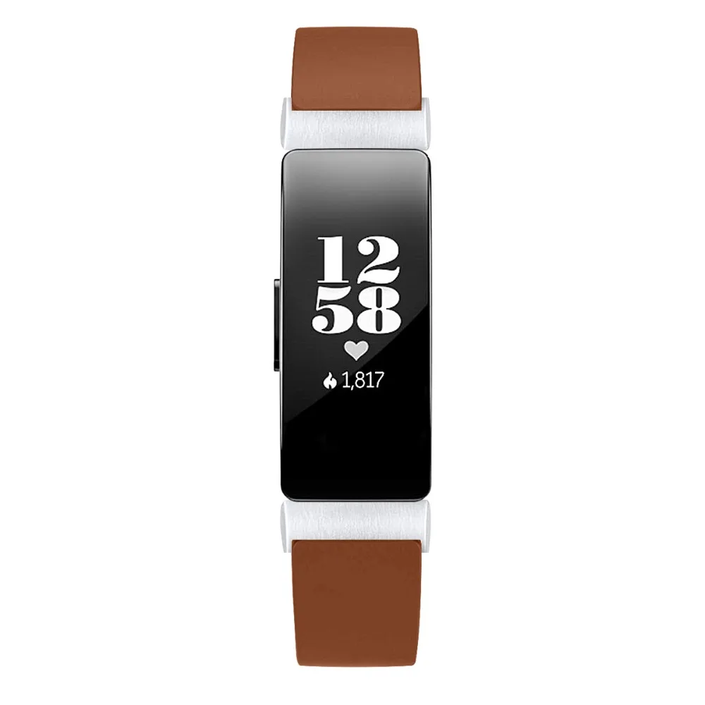 Роскошный ремешок из натуральной кожи для Fitbit inspire/inspire hr наручный браслет ремешок для часов черный ремень для часов высокого качества