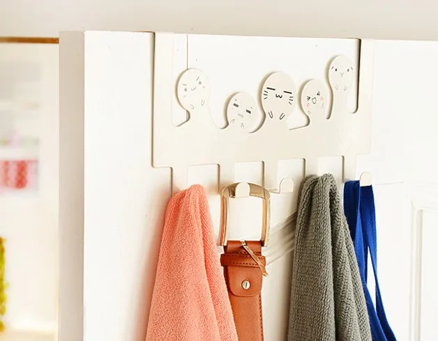 Кошка настенный крюк Декоративная вешалка на дверь белый черный кухонный сумки