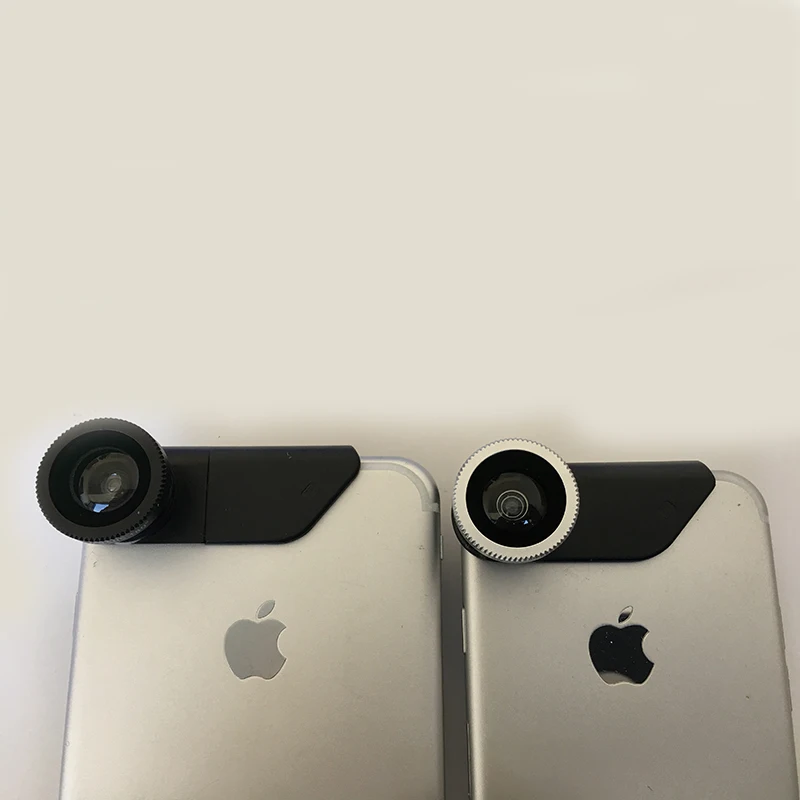 1Pcs 3 in 1 180 Degree Fisheyes+0.67x Wide-angle+10x Macro Phone Camera for iPhone7 7plus aluminum+ABS Mobile phone Lens Package | Мобильные
