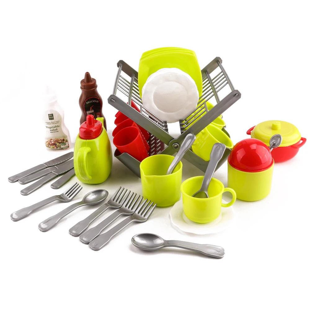 Детский игровой домик для кухни подставка посуды чайник комбинированная игрушка