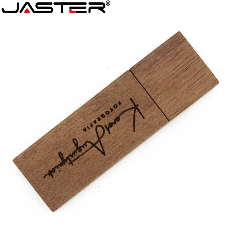 Оригинальный логотип Jaster nutural деревянный batten usb флэш накопитель флешки 4 ГБ 8 16 32