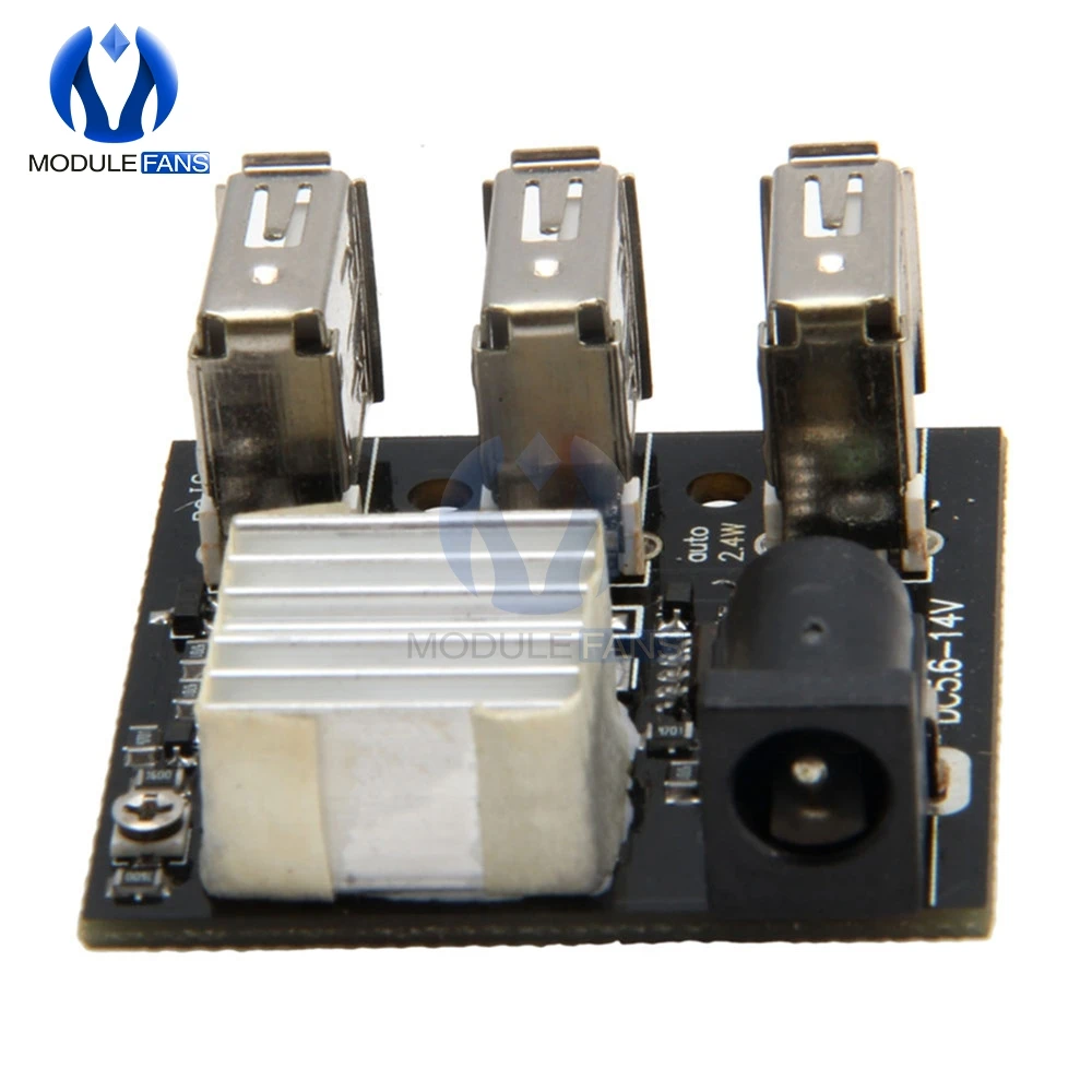 Зарядное устройство для мини зарядки Мощность банк Step up Boost 3 три порта USB 9V/12 В до 5