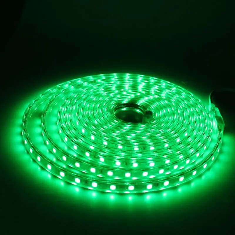 Светодиодный светильник SMD 5050 гибкая светодиодная лента 60 светодиодов/м наружный декоративный светильник с европейской вилкой 1-25 м светильник s 220 В IP65 водонепроницаемый