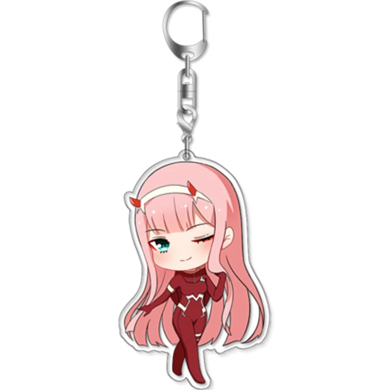B Аниме Дарлинг в франкс DITF Zero Two 02 косплей реквизит акриловый милый брелок телефон кулон брелки подарки аксессуары - Цвет: B