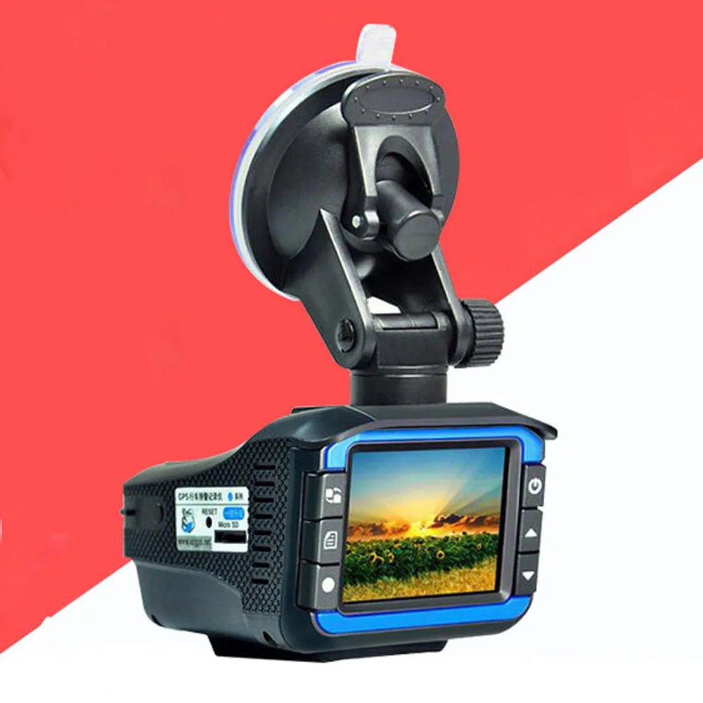 3 в 1 Автомобильный видеорегистратор gps камера регистратор радар детектор для