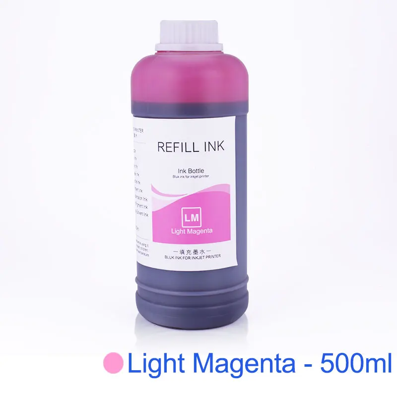1 PCS Light Magenta 500 мл/бутылка Универсальный краска для заправки контейнер с чернилами для принтера Epson L800 L805 P50 T50 1390 1400 1410 R290 R330 SX125 TX110 WF2510 чернила для принтера - Цвет: 1 PCS Light Magenta