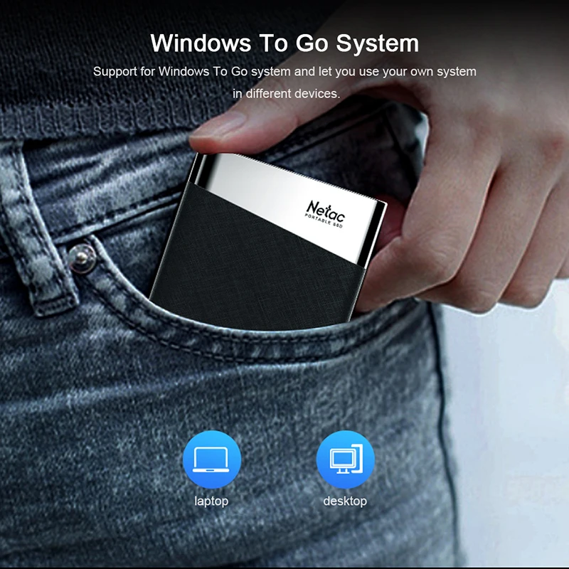 Netac Z6 USB 3,1 type C SSD 240 ГБ 480 ГБ 960 ГБ 1,8 дюйма высокоскоростной портативный внешний твердотельный диск для настольного ноутбука