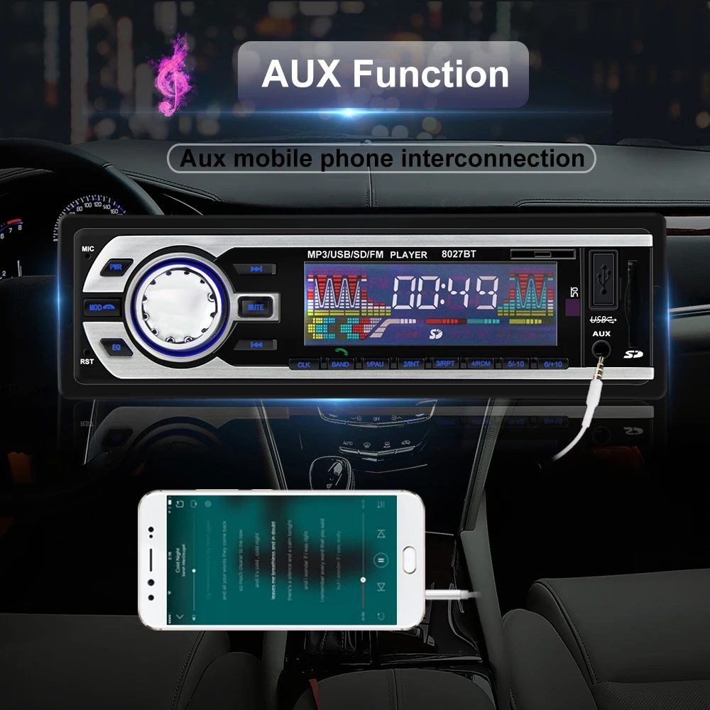 1 Din радио Bluetooth автомобиля 12 V-24 V SD MP3 плеер в машине автомагнитолы Авто аудио стерео Карро автомобильное зарядное устройство с Зарядное устройство автомобильный радиоприемник