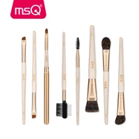 msq makeup brushes set gold foundation eye liner shader lip make up brush squirrel natural synthetic hair cosmetic tools
