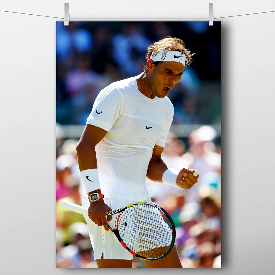 Настенные картины Рафаэль Надаль beats Thomaz Bellucci спортивные постер Холст Искусство