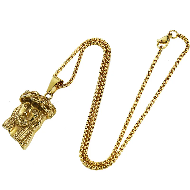 Мужское и женское ожерелье с кулоном в виде головы Иисуса|necklaces for women|pendant necklacemen