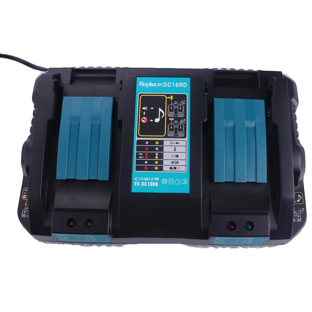 Для Makita Dual Замена Зарядное устройство литий-ионный Быстрый оптимизированная 4A Выход Зарядное устройство для BL1830, BL1430, DC18RC, DC18RA, DC18RCT