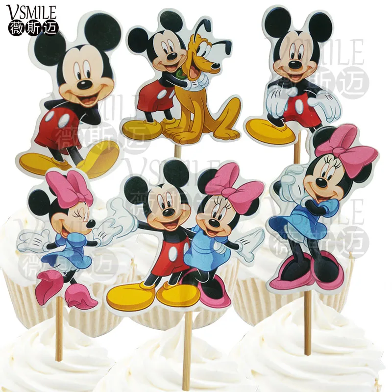 72 шт классные Минни Микки товары для тематической вечеринки &quotмышь&quot кекс