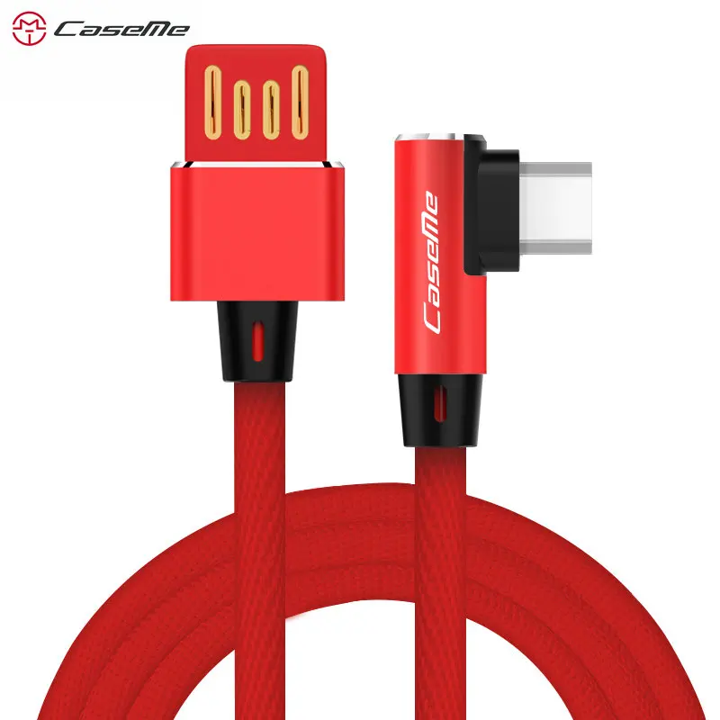 CaseMe прочный материал 90 градусов локоть для Android Micro USB кабель быстрой зарядки Samsung