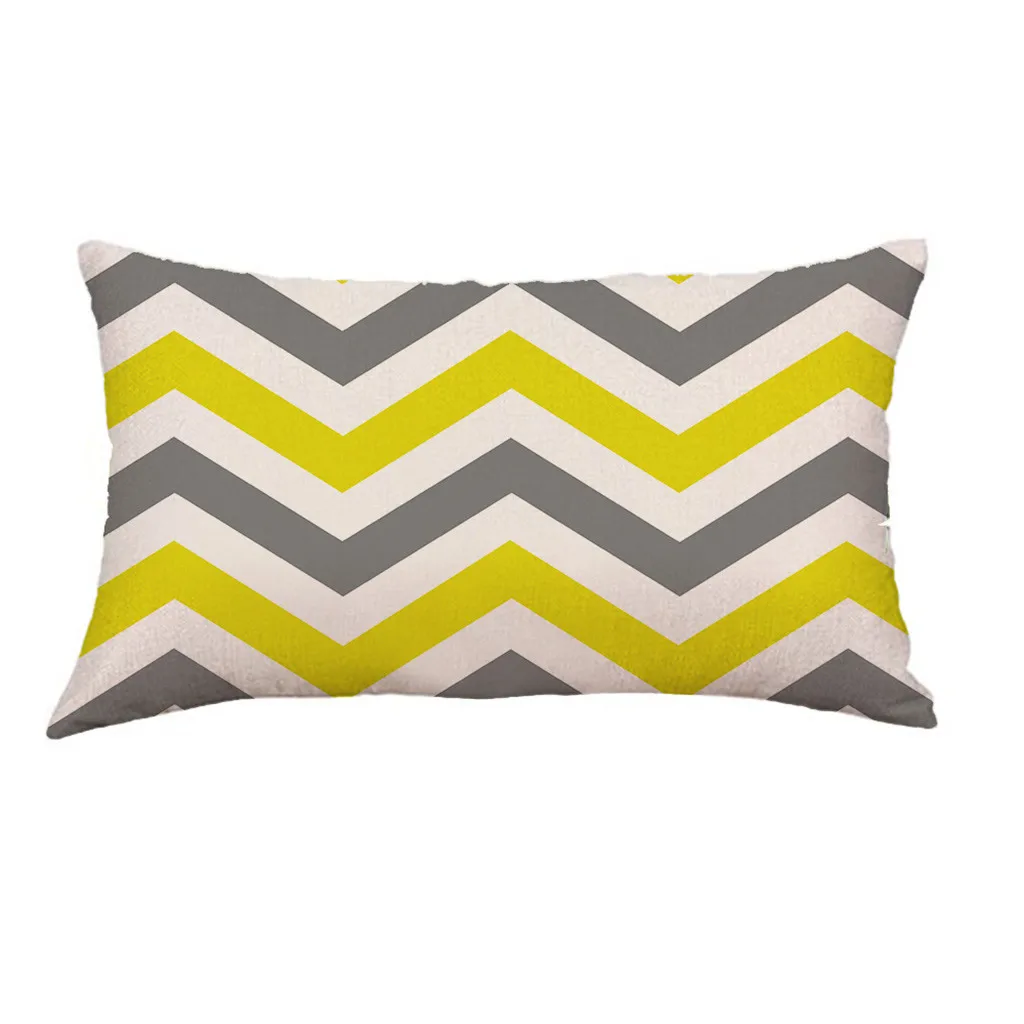Наволочка супер мягкая Желтая подушка Геометрическая короткая плюшевая