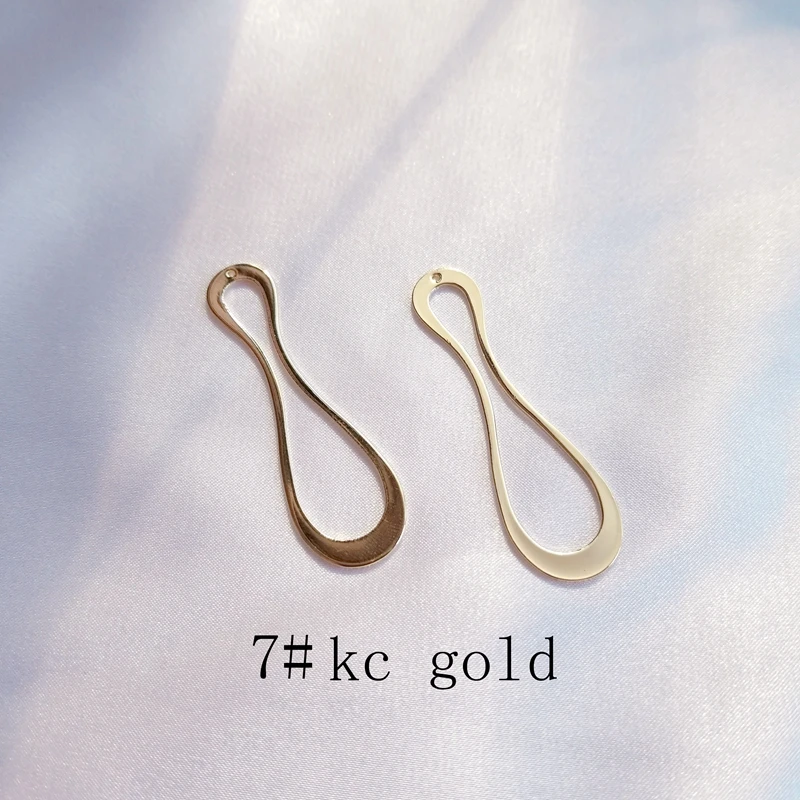 DIY серьги аксессуары с покрытием из чистой меди 18K настоящие золотые листья тисненые щеткой текстуры серьги ювелирные изделия кулон