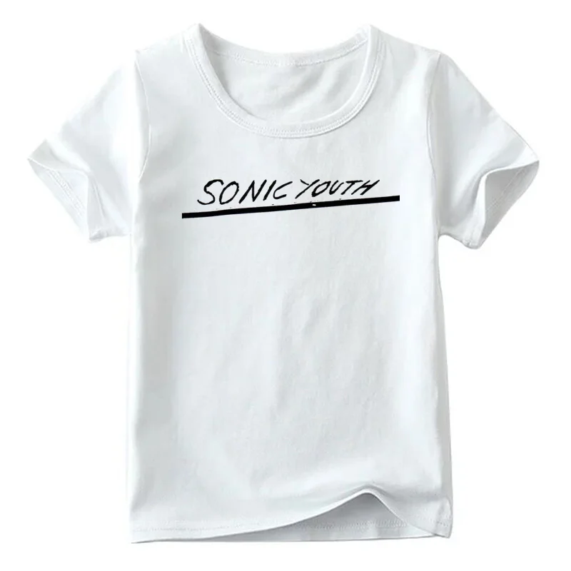 Sonic Youth Goo/Классическая Детская футболка в стиле рок летние белые топы с короткими