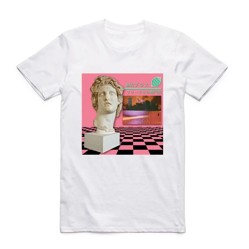 Vaporwave 3D геометрическая Футболка мужская летняя модная повседневная японская