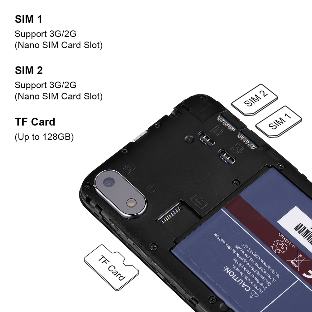 Cubot J3 Android Go 18:9 полноэкранный 1 Гб 16 Гб 5,0 дюймов MT6580 четырехъядерный смартфон 2000 мАч 3G Face ID Dual Sim Celular
