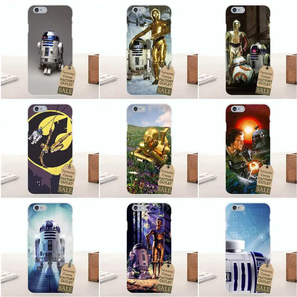 Мягкий ТПУ Модный Оригинальный Звездные войны модельный ряд R2d2 C3po для Apple iPhone X 4 4S