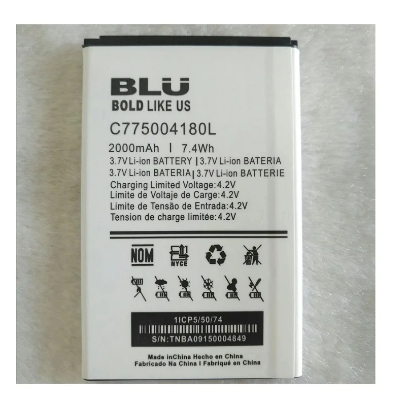 100% Оригинальные BLU Studio 5.0C 2000 мАч Замена литий ионный полимерный Батарея Bateria для