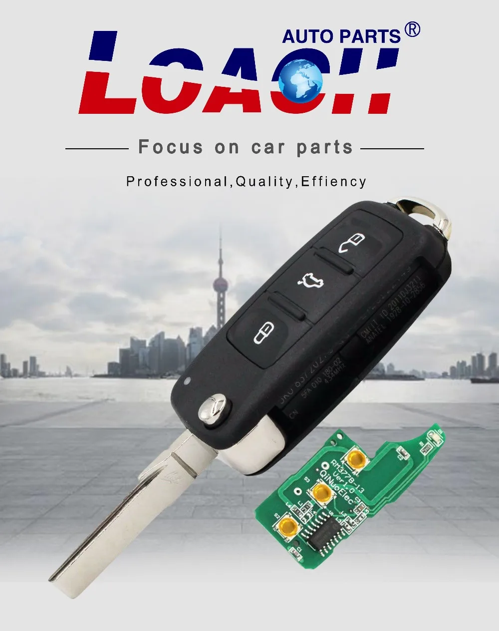 Для Фольксваген 5K0837202AD Beetle/Caddy/Eos/Golf/Je/tta/Polo/Scirocco/T Удаленный Флип-ключ 434 МГц 5K0 837 202 AD чип