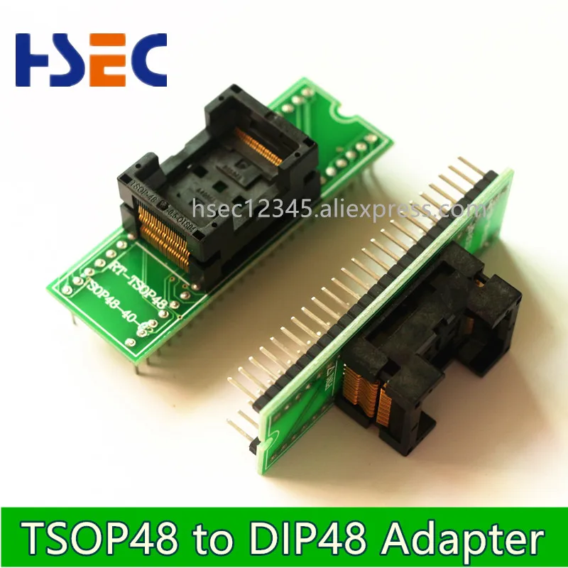 Позолоченный двойной контакт Origina TSOP48 к DIP48 адаптер TSOP48 разъем для RT809F RT809H и XELTEK USB программатор
