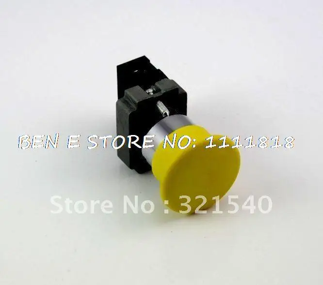 XB2BC51C 1 NO Momentary Mushroom Push Button Switch N/O Yellow | Switches