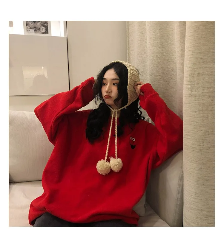 YouGeMan Harajuku женские пуловеры свитшоты осень зима корейский Ulzzang с длинным рукавом мультфильм толстовки женские базовые Топы