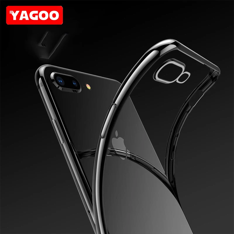 For iphone 7 plus case for iphone7 transparent luxury silicone soft back cover 360 shell ultra thin protective yagoo |