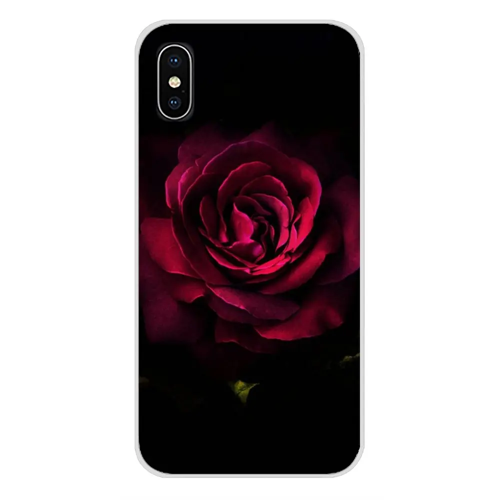 Красивый садовый прозрачный чехол из ТПУ с красными розами для Xiaomi Mi6 A1 5X 6X Redmi Note 5