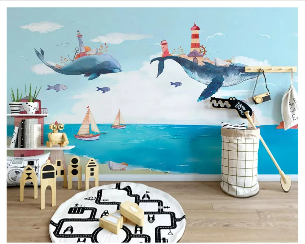 3d обои для детской комнаты креативные акварельные комнаты|Обои| |